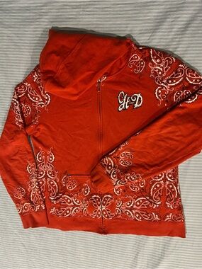 Harley-Davidson Orange Zip Hoodie